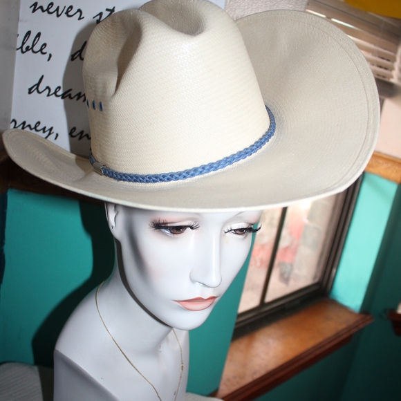 Vintage Resistol "Self-Conforming" Genuine Shantung Panama Cowboy hat - Picture 8 of 12
